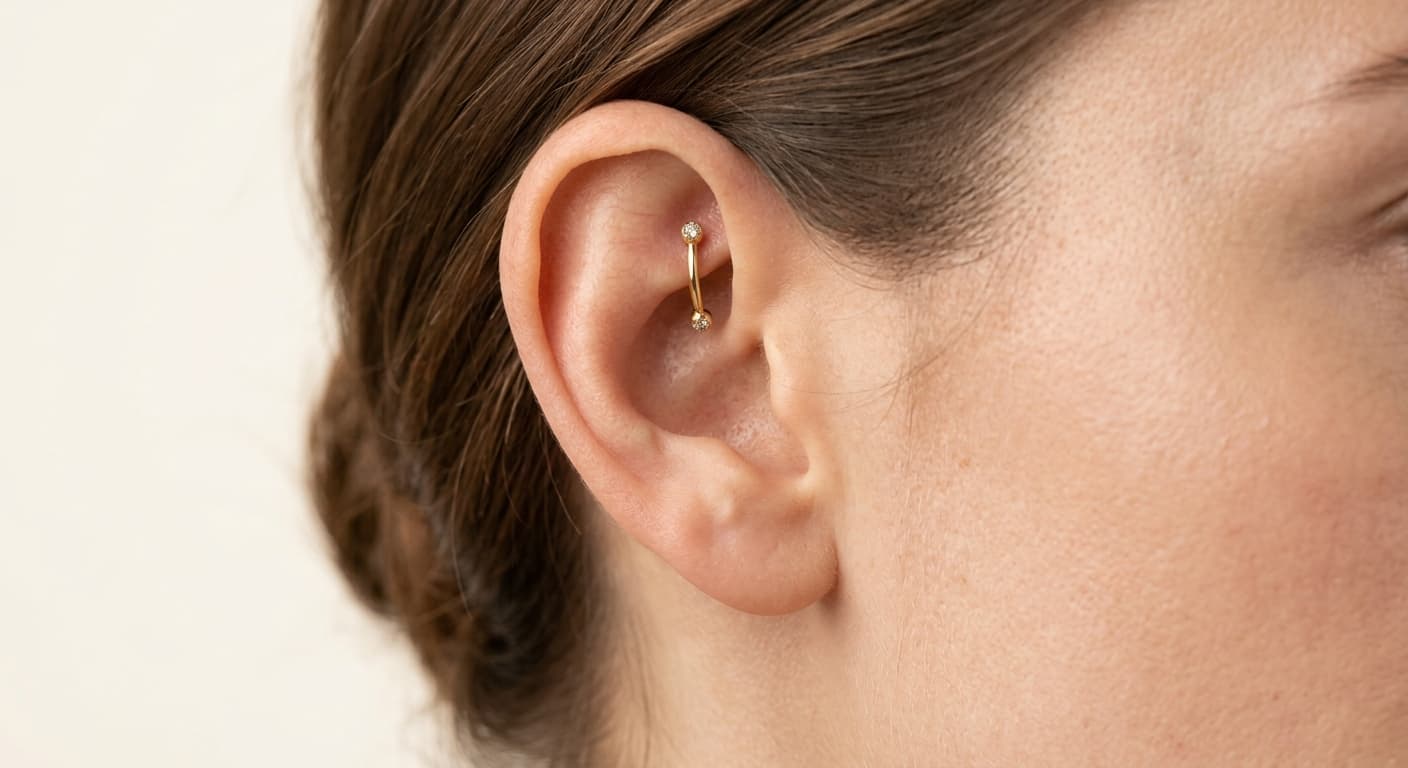 Rook Piercing placement reference