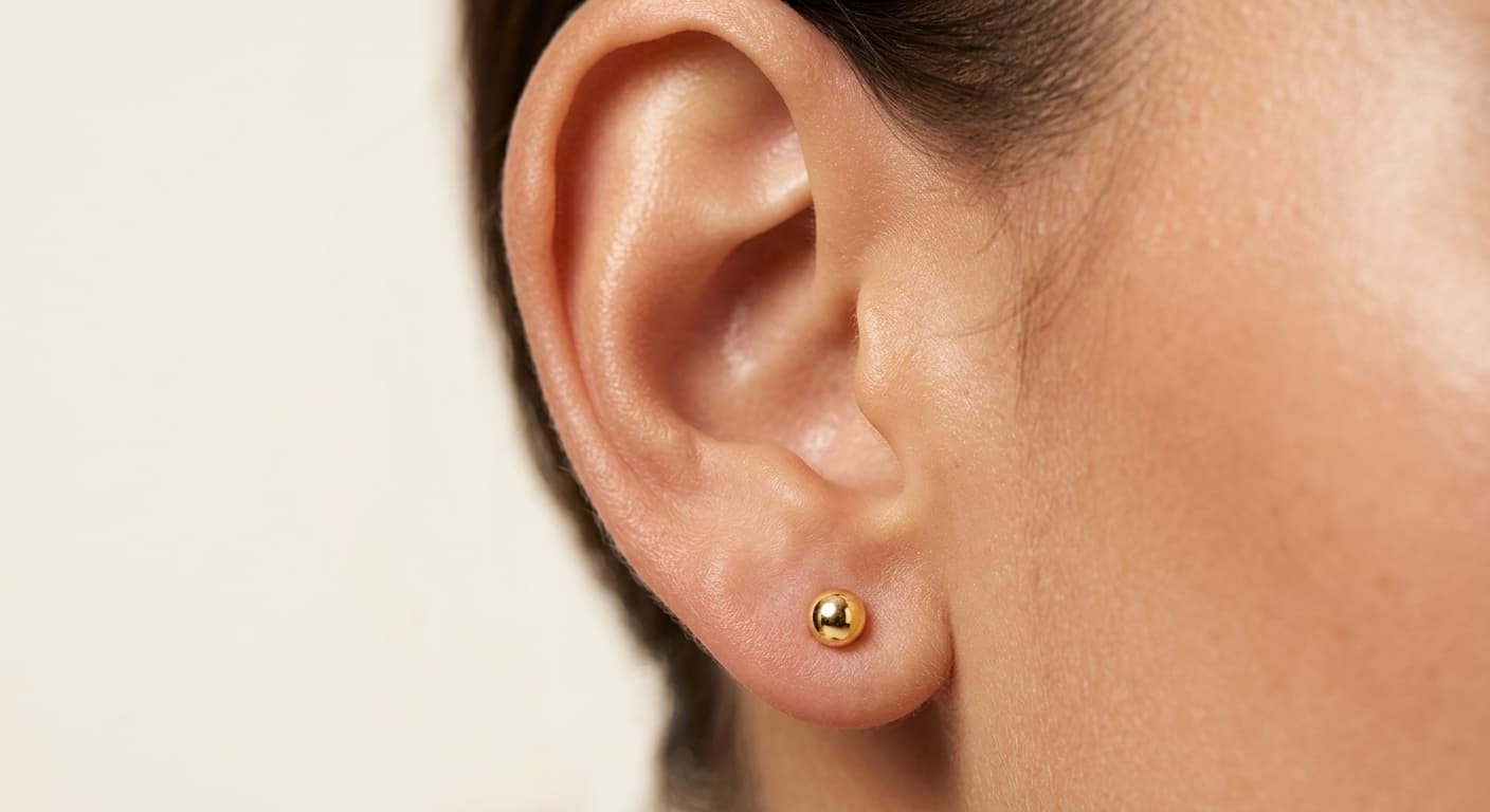 Standard Lobe Piercing placement reference